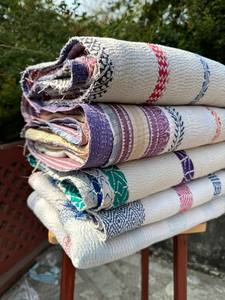 Colcha Kantha Blanca Vintage – Manta de Algodón Cosida a Mano – Cubrecama Boho – Manta Kantha Reversible – Decoración Rústica Minimalista para el Hogar - Product Image 2