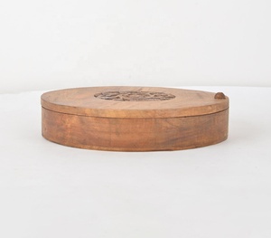 Hand Carved Mango Wood <b>Spices</b> Box With Compartments Manufacturer Wholesaler New Designer Bulk Creative Low MOQ Handmade - Product Image 2