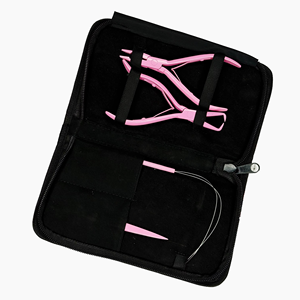 Kits de Extensiones de Cabello de Uso Comercial con Etiqueta Personalizada, Anillos Micro Nano de Acero Inoxidable de Grado Quirúrgico Rosa Intenso, Alicates y Herramientas - Product Image 2