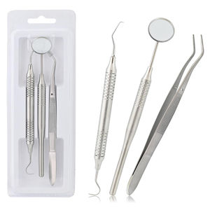 Manual Reusable Dental Examination Set 3 Stainless Steel Multi-Use <b>Instruments</b> Certified ISO13485 Compliant By Grip Surgical - Product Image 3