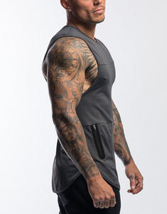 Camiseta sin Mangas para Hombre, Tejida, Transpirable, Diseño Personalizado, Talla 120g, para Fitness, 100% de Alta Calidad, Precio Económico, Superventas en Línea - Product Image 3