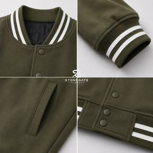 Chaqueta de Béisbol Varsity para Hombre, Mezcla de Algodón Premium, Estilo Casual, Ligera, Streetwear 2026 - Product Image 6