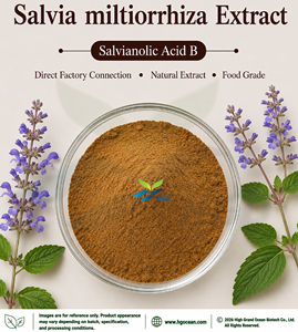 Suministro directo de fábrica HGO de extracto de Salvia miltiorrhiza natural puro (grado alimenticio saludable) Especificación ácido salvianólico B 50% - Product Image 1