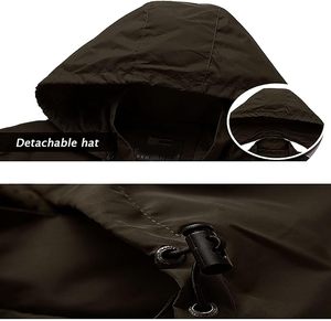 Veste coupe-vent à capuche pour homme, imperméable, imprimé cachemire, fermeture éclair intégrale, logo sur le devant, style streetwear décontracté, vêtement d'extérieur pour l'hiver - Product Image 4