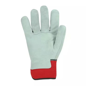 High Quality Cowhide Split Leather Anti-Slip Elastic Cuff Safety Driving Gloves Soft Comfortable Hand Protection for Drivers - Product Image 5