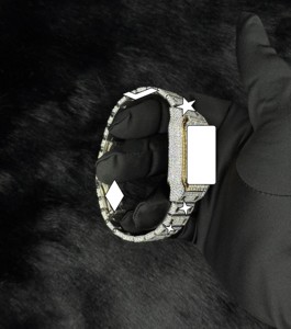 Montre entièrement sertie de diamants en moissanite en acier inoxydable, montre automatique mécanique pour homme et femme - Product Image 4