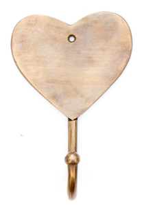 Crochet mural décoratif en laiton en forme de cœur, crochet solide vintage pour accrocher manteaux, chapeaux, clés, pour entrée, chambre, salle de bain - Product Image 4