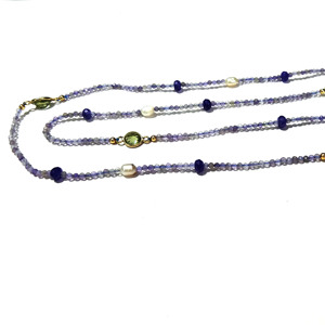 Collar de Perlas de Agua Dulce con Cuentas de Plata de Ley Chapada en Oro de 18K, Estilo Bohemia, Piedra Natural, Joyería Unisex Certificada para Mujer - Product Image 5
