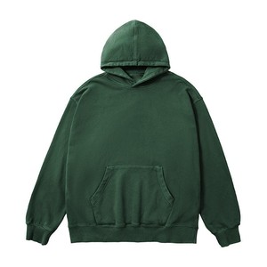 Sweat à capuche zippé pour homme en mélange de coton premium, effet délavé, avec fermeture éclair intégrale et style urbain contemporain - Product Image 5