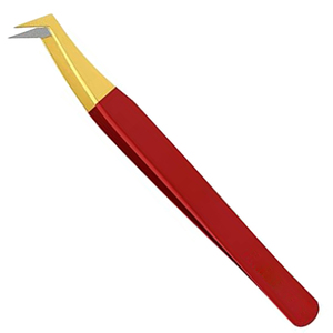 Juego de Pinzas para Pestañas de Acero Inoxidable Profesional con Logotipo Personalizado, Pinzas de Punta Suave para Aislamiento y Aplicación en Extensiones de Pestañas - Product Image 2