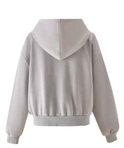 Sweat-shirts à capuche pour femmes PB&ZA, nouvelle mode 2024, décorés de broderies textiles, manches longues vintage, hauts chics pour femmes - Product Image 2