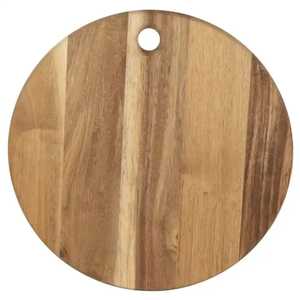 Tabla de cortar rectangular de madera de teca gruesa, paleta para pizza, bandeja de servir, tabla de cortar ligera con mango corto y duradero - Product Image 3
