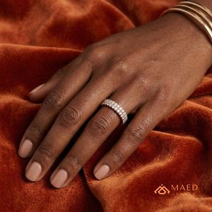 Anillo de Compromiso de Moissanita Chapado en Oro Rosa, Anillo de Eternidad, Anillo de Boda de Diamantes, Joyería de Lujo para Mujer de Gujarat - Product Image 5