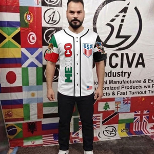 Custom Printed Mexico USA Guatemala Puerto Rico Honduras El Salvador Nicaragua Flag Soccer t Shirts <b>Baseball</b> Jersey - Product Image 1