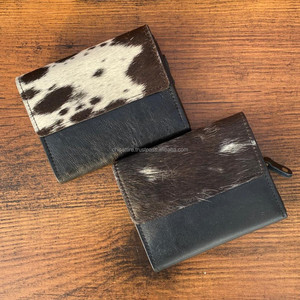 Wholesale Customized Fashionable Cowhide Tri-fold <b>Wallet</b> Western Genuine Leather Multi-functional Travel Mini <b>Wallet</b> Coin Purses - Product Image 2