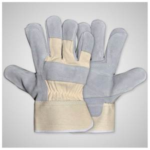 Gants de rigueur canadiens PPE de qualité supérieure en cuir de vachette pleine fleur, robustes, anti-impact, avec manchette de sécurité, 11 oz, personnalisables pour la main et le bras - Product Image 3