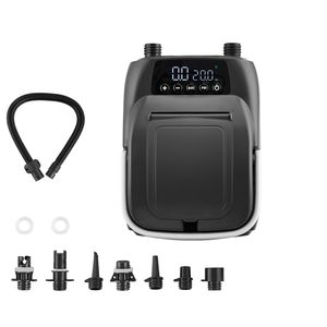 Pompe à air SUP haute pression 20 PSI à double étage pour gonflage et dégonflage de paddleboards, avec adaptateur auto 12V DC - Product Image 1