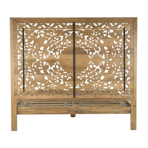 Cama de Plataforma Tradicional India Hecha a Mano con Madera de Mango Sólida de Tamaño King - Product Image 5