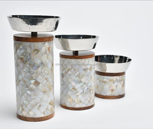 เตาเผากำยานฝังมุกหรูหรา ฝาปิดตกแต่ง สำหรับใช้ทางศาสนา เป็นมิตรกับสิ่งแวดล้อม ทำด้วยมือจากอินเดีย ใช้กับกำยานไม้จันทน์หอม เหมาะสำหรับโรงแรมและบ้าน - Product Image 3