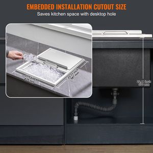 Glacière Commerciale en Acier Inoxydable de 40,9 qt (24"L x 18"W x 13"H) avec Couvercle Coulissant pour Cuisine Extérieure - Product Image 6