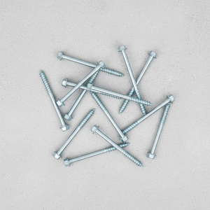 Zinc Plated Carbon Steel Self-Tapping <b>Fasteners</b> - Hex Washer Head Coarse Thread Roofing Screws - Product Image 1
