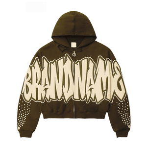 Veste à capuche personnalisée en coton, design épaules tombantes, faible MOQ pour collections de mode boutique - Product Image 2