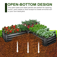 Bac de plantation en métal en forme de L, en tôle galvanisée, pour jardin, légumes, pépinière, fleurs, vente en gros de pots de fleurs
