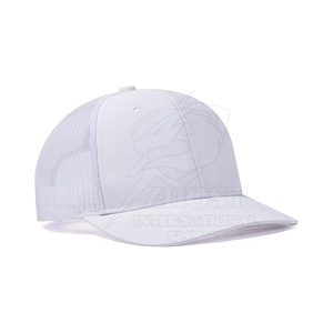 Gorra Trucker Blanca de Malla Ajustable con Cierre a Presión, Transpirable, de 5 Paneles, Deportiva, para Exteriores, Todas las Estaciones, con Logotipo Personalizado Impreso por Transferencia Térmica - Product Image 3