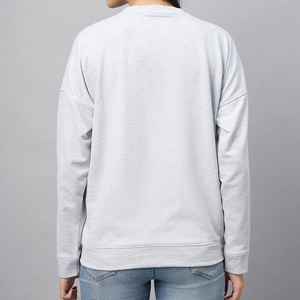 Sweat-shirt surdimensionné pour femme en coton de haute qualité, avec logo frontal, pour l'hiver, impression personnalisée, vente en gros ODM - Product Image 2