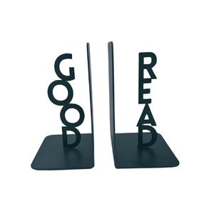 Serre-livres robustes en acier noir pour bureau, maison, étude – Organisateur de livres décoratif et inspirant pour livres, dossiers, magazines - Product Image 1