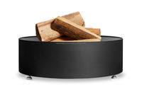 Bol en métal de foyer à bois rond de nouvelle conception avec la base noire et les jambes simples de jante