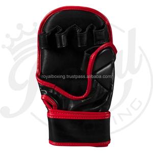 Guantes de Boxeo y MMA de Cuero de 10 oz de Nivel Profesional, con Logotipo Personalizado, Guantes de Grappling de Medio Dedo, Opciones de Venta al Por Mayor - Product Image 4