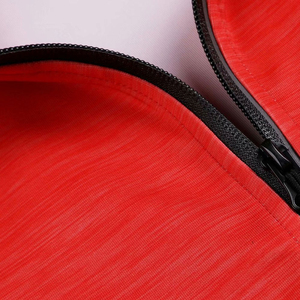 Ensemble de survêtement pour homme, rouge, manches longues, fermeture éclair, couleur unie, col montant, jogging sportif, automne, séchage rapide, matière polyester - Product Image 4