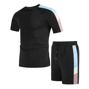 Hot Sale Product New Arrival Men Summer Short Sleeve T Shirts and Shorts <b>Twin</b> <b>Set</b> New arrival Summer New Men Casual Shorts <b>Sets</b> - Product Image 2