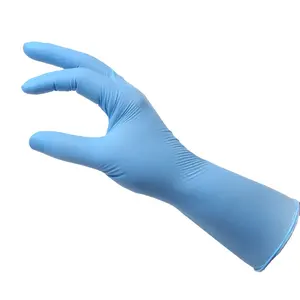 OEM अनुकूलित लोगो डिज़ाइन नीले पहनने के लिए प्रतिरोधी सुरक्षात्मक दस्ताने और डिस्पोजेबल नाइट्राइल दस्ताने श्रम सुरक्षा दस्ताने