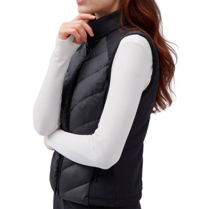 Gilet matelassé d'hiver pour femme, grande taille, coupe courte, coupe-vent, manches contrastantes, matelassage uni, vestes de mode pour femme - Product Image 5