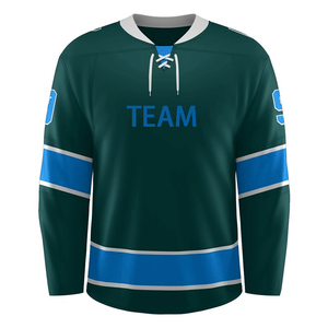 Maillot de hockey sur glace personnalisé sublimé pour homme, violet et rouge, avec nom d'équipe, manches longues, respirant, en polyester, coupe classique, service OEM - Product Image 3
