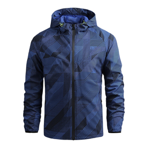 Chaquetas Impermeables Cortavientos al por Mayor, Ligeras, Transpirables, con Capucha, Ropa Deportiva Informal - Product Image 1