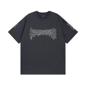 Camiseta Oversize de Algodón 100% Ligera para Hombre, Tejida, de Alta Calidad, para Verano, Unisex, con Logotipo Personalizado Serigrafiado, al por Mayor - Product Image 1