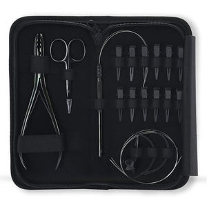 Kit de Herramientas para Extensiones de Cabello, Acero Inoxidable, Juego Profesional de Instalación y Remoción para Extensiones de Micro Link, Acero Inoxidable Duradero - Product Image 1