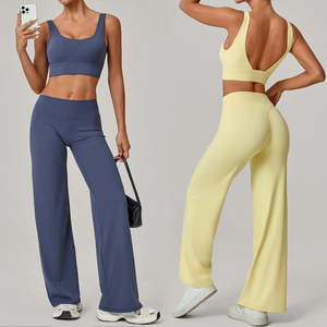 Conjunto Deportivo OEM 2026 de 2 Piezas para Yoga y Fitness, Bra con Espalda Descubierta y Pantalones Rectos, Transpirable, para Gimnasio - Product Image 1