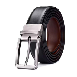 Diseña Tu Propio Logotipo, Cinturones de Cuero Vacuno Personalizados Hechos en Fábrica, Color Sólido, Alta Calidad, Transpirables, para Uso Casual Masculino - Product Image 1