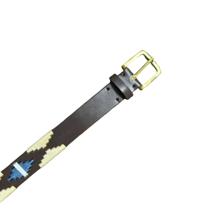 Wholesale Best Quality Custom Length Genuine Leather Polo <b>Belt</b> Hand Stitched with Custom Logo Brass for Buckle Casual Style - Product Image 2