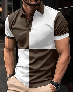 เสื้อโปโลผู้ชาย OEM สกรีนโลโก้ตามสั่ง รุ่น 2027 ลำลอง คอปก สีตัดต่อ ทรงเข้ารูป สำหรับฤดูร้อน เสื้อกอล์ฟ ผ้าคอตตอน/โพลีเอสเตอร์ผสม 220 GSM - Product Image 4