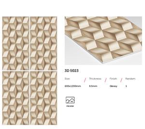 Carrelage en porcelaine homogène 3D aspect poli 600x1200mm pour sols et murs, avec une magnifique collection pour vos nouvelles maisons - Product Image 5