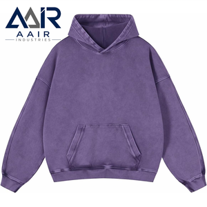 Sudadera con Capucha Extra Grande Unisex AAIR INDUSTRIES, Color Rojo Sólido, Algodón French Terry, Estilo Casual, para Otoño - Product Image 6