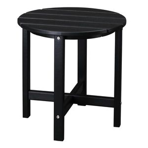 Single Layer 46*46*46cm <b>Black</b> Round HDPE <b>Side</b> <b>Table</b> for Outdoor Use - Product Image 1