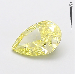 Diamante Cultivado en Laboratorio con Certificación IGI, Corte Pera Modificado de 1.03 CT, Color Amarillo Fantasía, Claridad VVS2, CVD LG 800611681 para Joyería ROYAL - Product Image 4