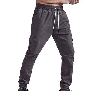 Nexfit Athletics Men's Lightweight Stretch Cargo Jogger Pants 100% Polyester Breathable Drawstring Elastic Waist Multi-Pocket - Product Image 3