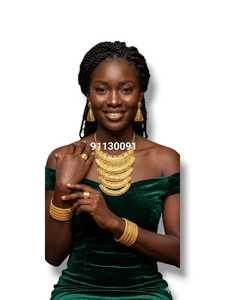 Women's Gold Plated Ethnic Jewelry Set Necklace Earrings Rings <b>Bracelets</b> Party Fashion Alloy Jewelry 91130091 - Product Image 1